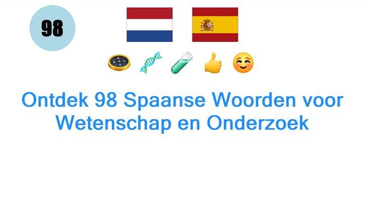 Ontdek 98 Spaanse Woorden voor Wetenschap en Onderzoek